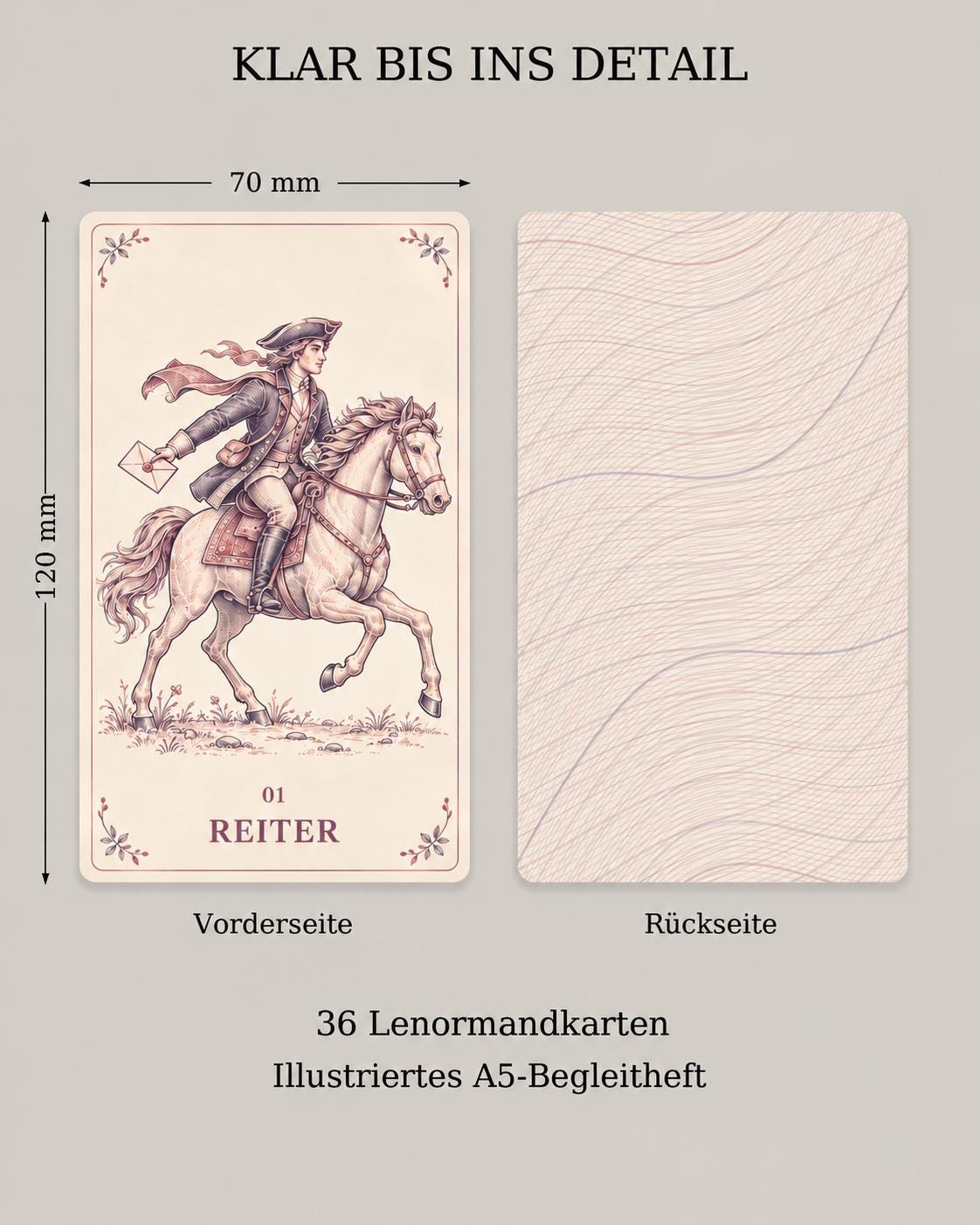 Flieder & Altrosa – Lenormand mit 36 Karten – Produktansicht 8