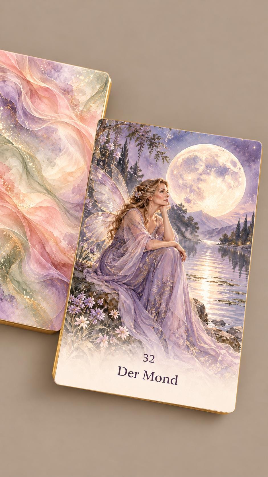 Feen-Lenormand – 36 Aquarellkarten mit Goldkanten – Produktansicht 5