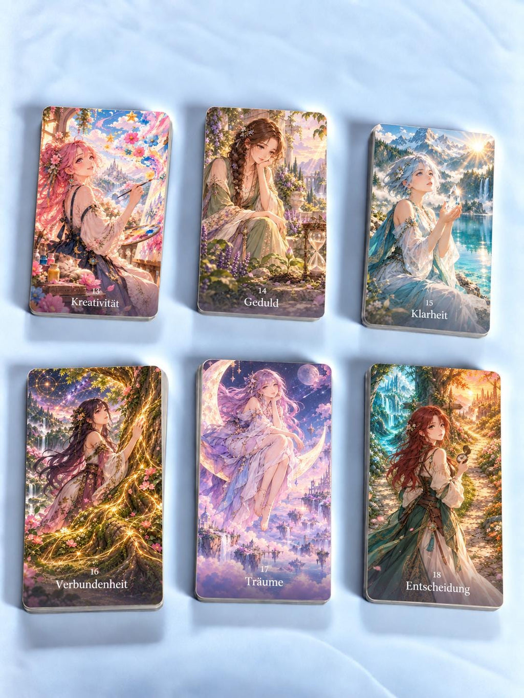 Anime-Orakel – 36 bunte Fantasy-Karten – Produktansicht 1