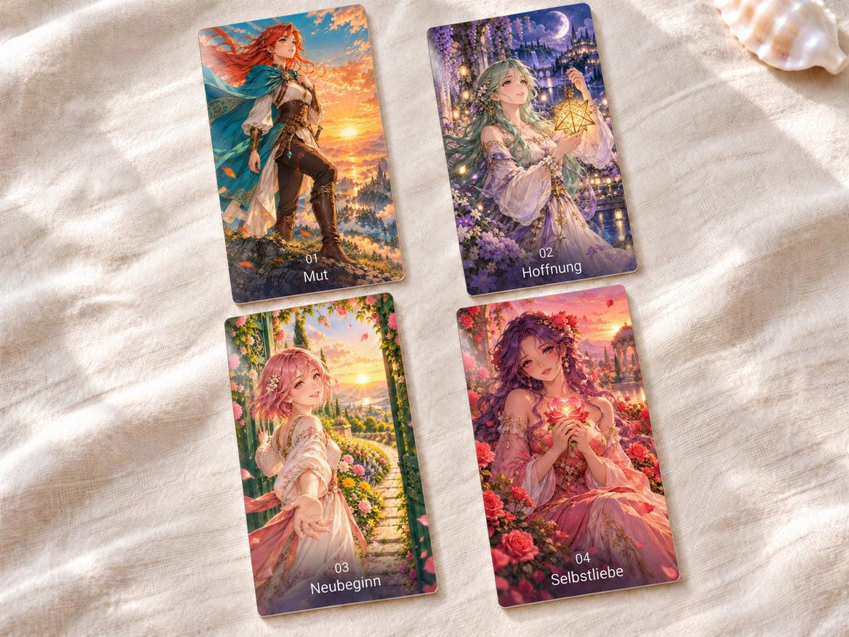 Anime-Orakel – 36 bunte Fantasy-Karten – Produktansicht 4