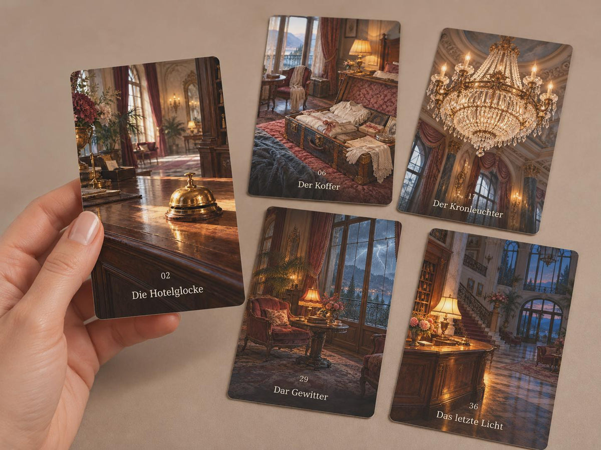 Verlorenes Grandhotel – 36 Orakelkarten – Produktansicht 1