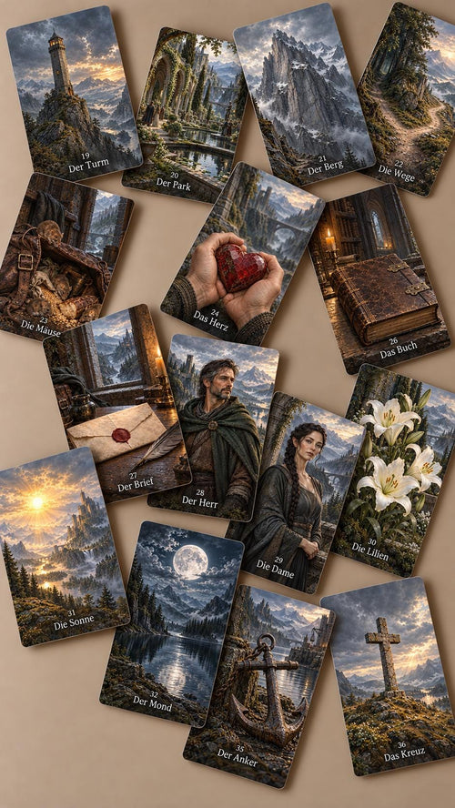 Die Schattenlande – Fantasy-Lenormand – Produktansicht 1