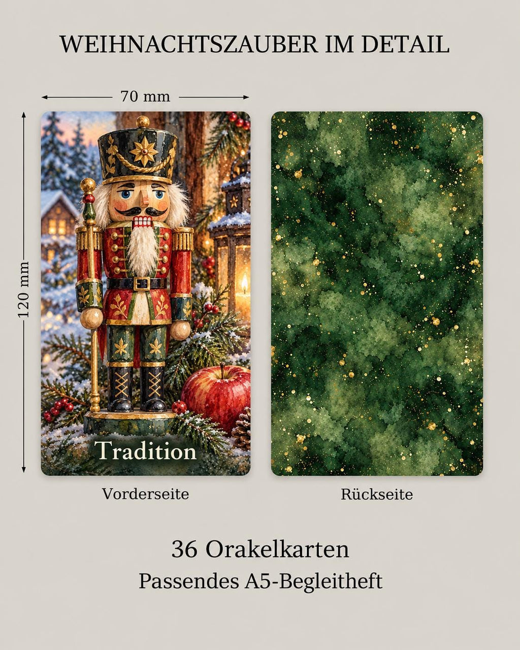 Weihnachtsorakel – 36 Aquarellkarten mit Handbuch – Produktansicht 5