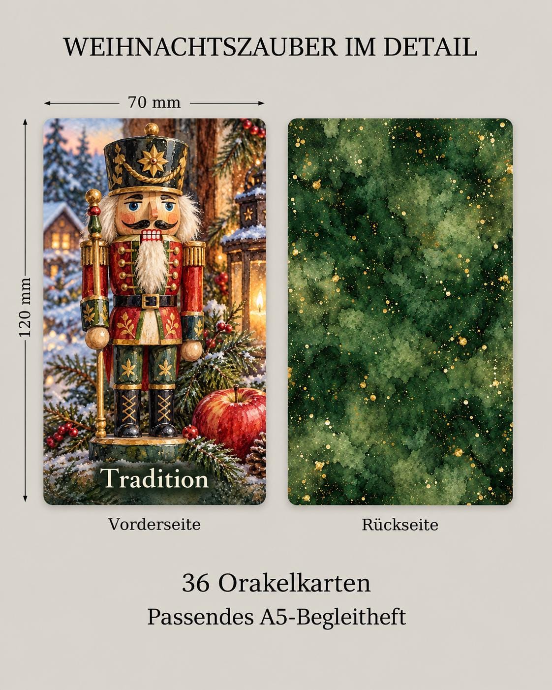 Weihnachtsorakel – 36 Aquarellkarten mit Handbuch – Produktansicht 5