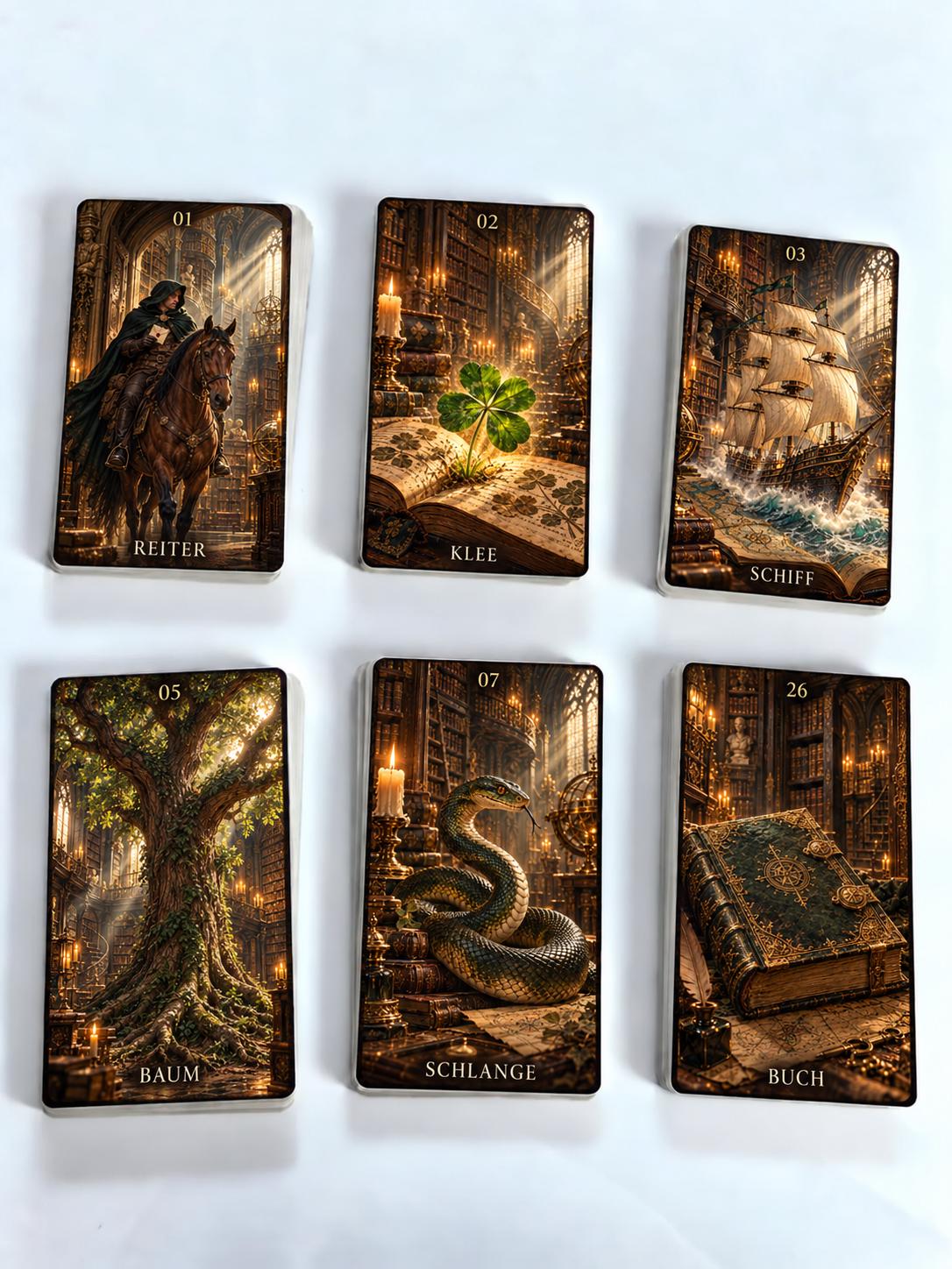 Verbotene Bibliothek – Dark-Academia-Lenormand – Produktansicht 1