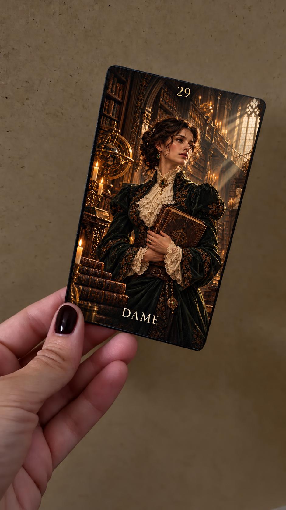 Verbotene Bibliothek – Dark-Academia-Lenormand – Produktansicht 3