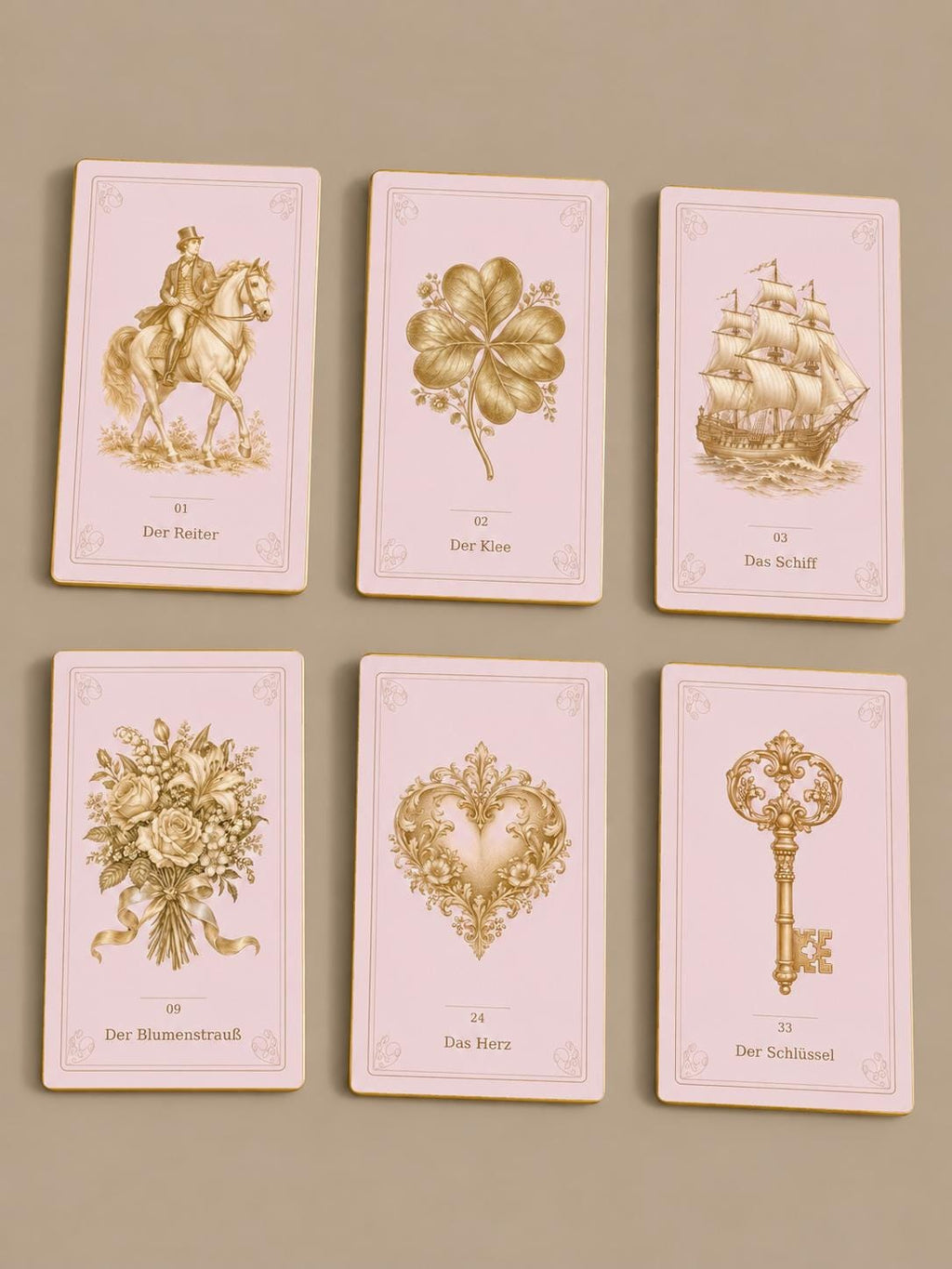Rosa & Gold – Lenormand mit 36 Karten – Produktansicht 6
