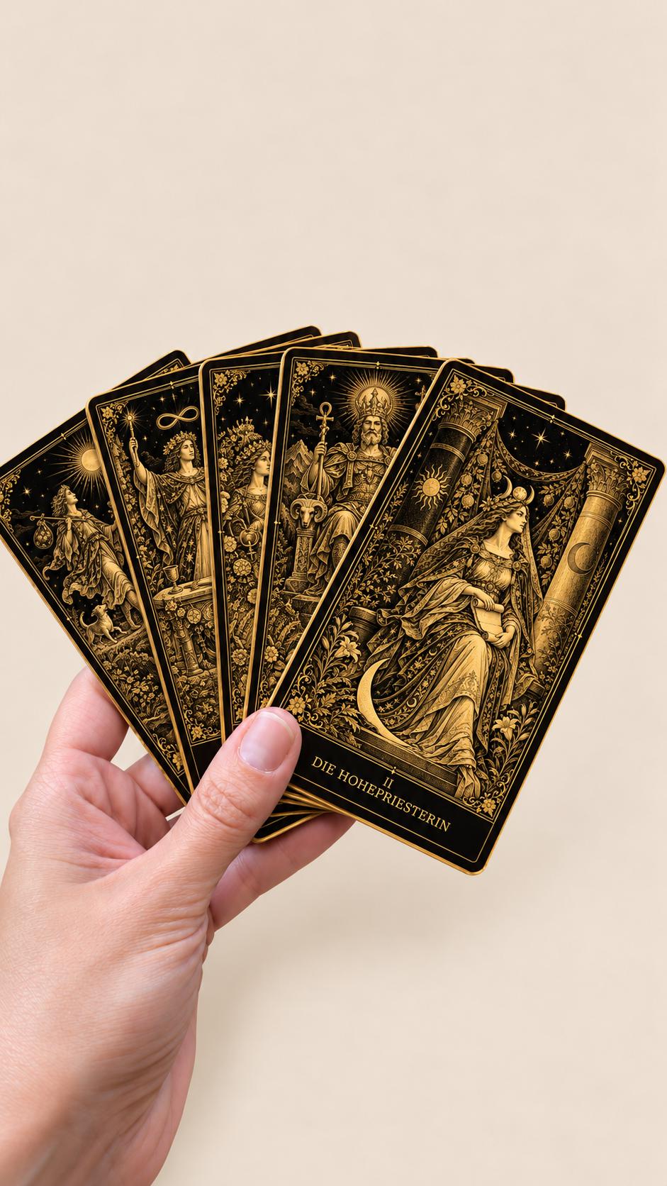 Schwarz & Gold – Tarot der Großen Arkana – Produktansicht 1