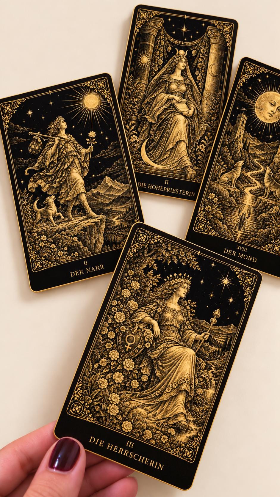 Schwarz & Gold – Tarot der Großen Arkana – Produktansicht 2