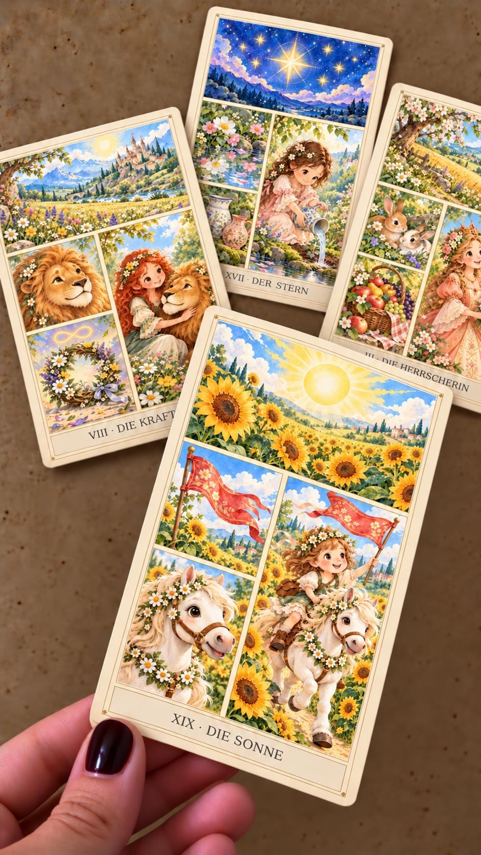 Märchen-Tarot – 22 Große Arkana in Collage-Optik – Produktansicht 1