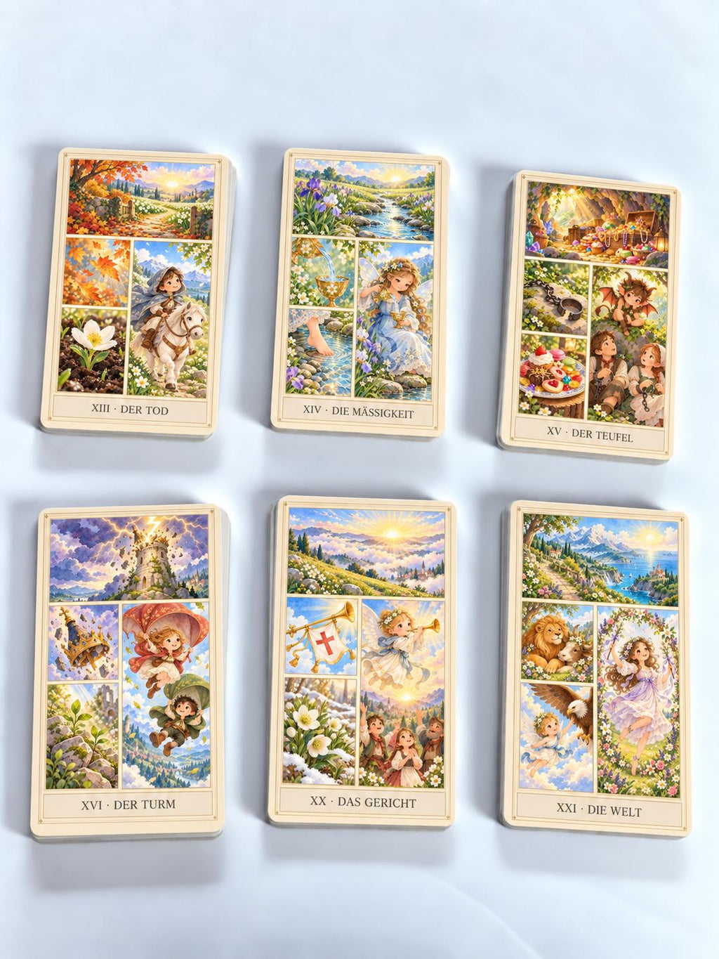 Märchen-Tarot – 22 Große Arkana in Collage-Optik – Produktansicht 2