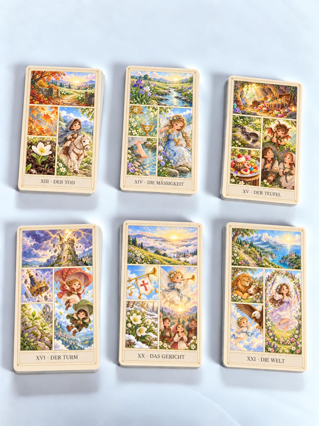 Märchen-Tarot – 22 Große Arkana in Collage-Optik – Produktansicht 2