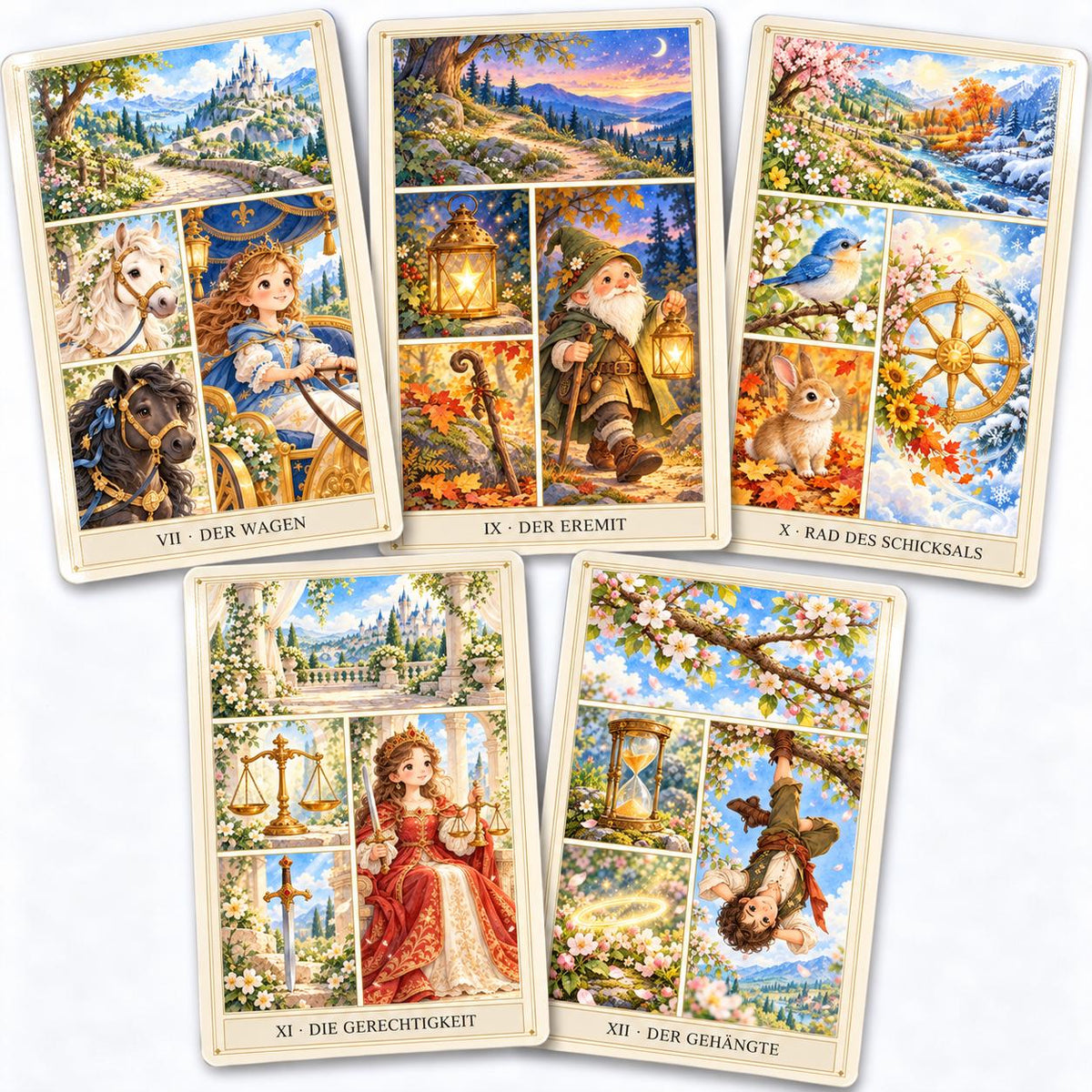 Märchen-Tarot – 22 Große Arkana in Collage-Optik – Produktansicht 3