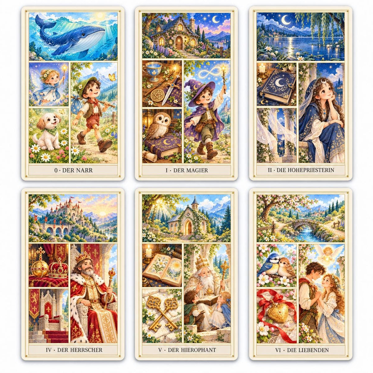 Märchen-Tarot – 22 Große Arkana in Collage-Optik – Produktansicht 4